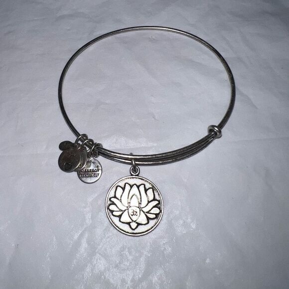 Alex and Ani Lotus Bracelet 2013 Rafaelian Silver Tone Bangle Jewelry Fashion - Picture 1 of 5